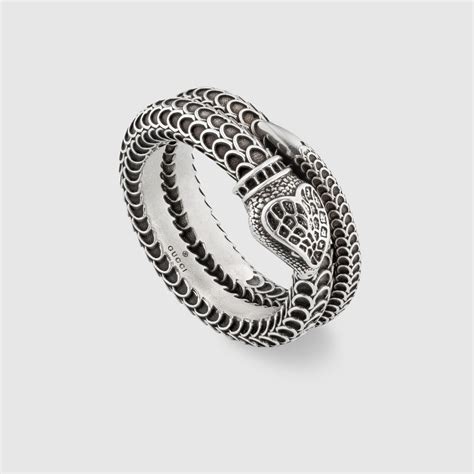 gucci silver snake ring|gucci snake ring men.